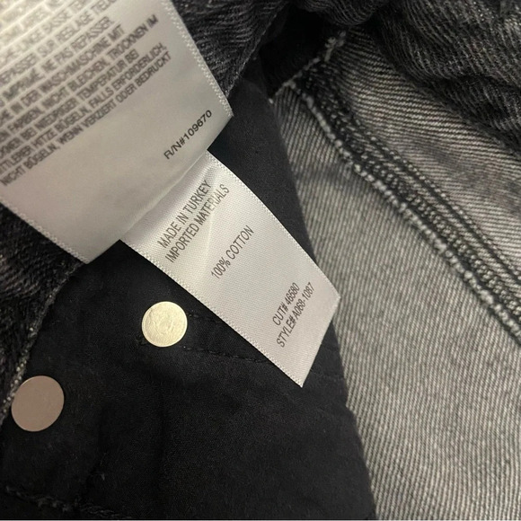 Agolde Quinn High Rise Denim Mini Skirt/Black-Gray 27361 - Picture 8 of 11